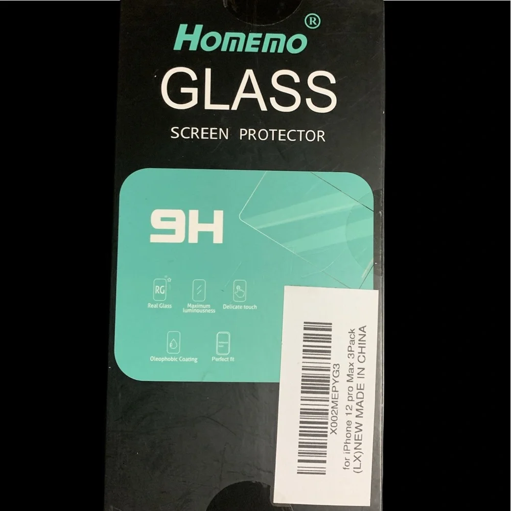 iPhone 12 max pro glass screen protector 3 pack unopened box.
